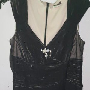 Black Long Sleeveless Gown/Dress